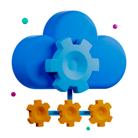 Puesta de nubes  3D Icon