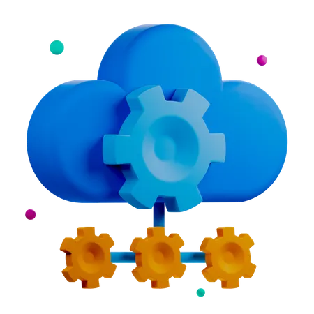 Puesta de nubes  3D Icon