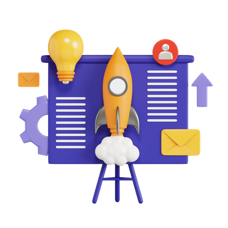 Puesta en marcha de proyecto empresarial  3D Icon