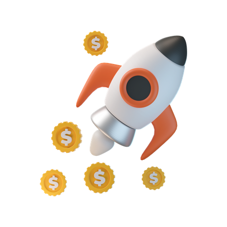 Puesta en marcha financiera  3D Icon