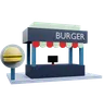 puesto de hamburguesas