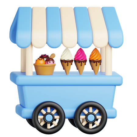 Puesto de helados  3D Icon