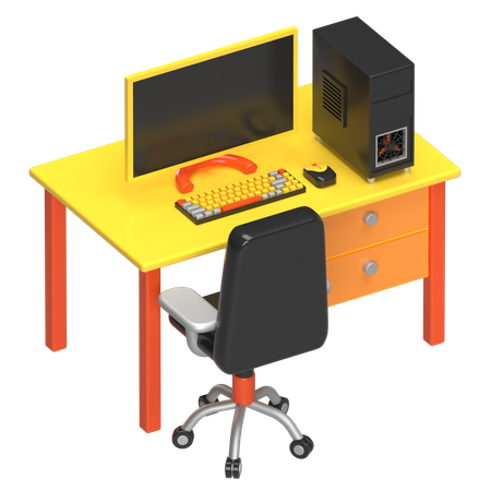 Puesto de trabajo  3D Icon