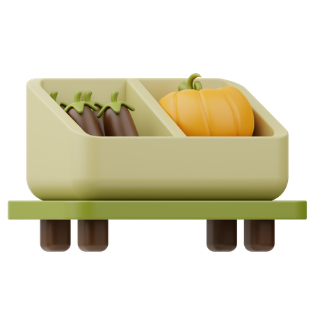 Puesto de verduras  3D Icon