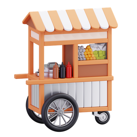 Puesto de siomay  3D Icon