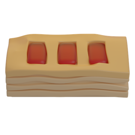 Puff Pastry 3D Icon