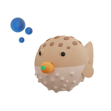 Puffer Fish  3D Illustration