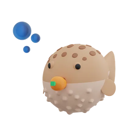 Puffer Fish 3D Illustration