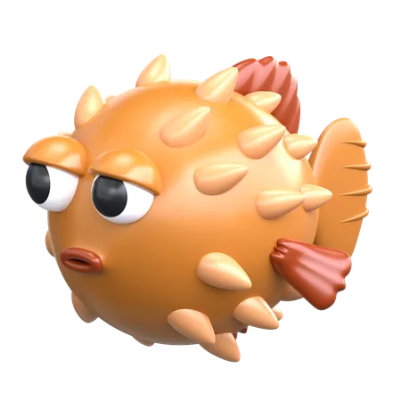 Pufferfish 3 D Sea Animal Illustration 3D Icon