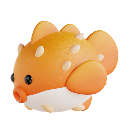 Pufferfish  3D Icon