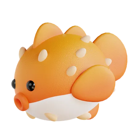 Pufferfish  3D Icon