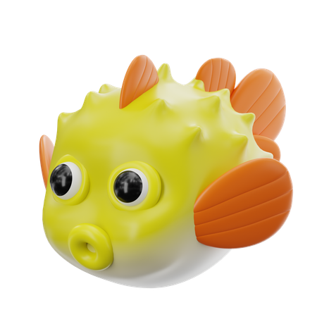 Pufferfish  3D Icon