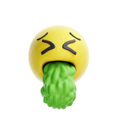 Puke Emoji  3D Logo