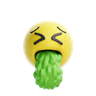 graphics of nauseated emoji