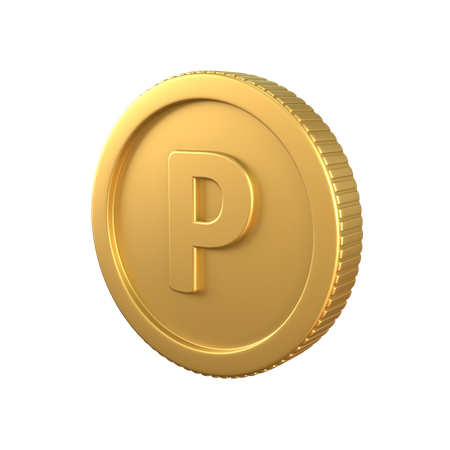 Pula Gold Coin 3D Illustration