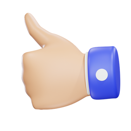 Pulgar arriba  3D Icon