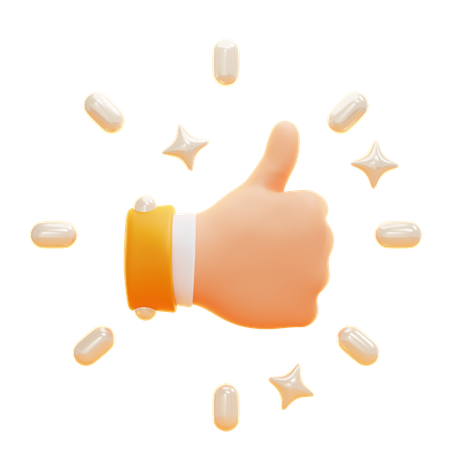 Pulgar arriba  3D Icon