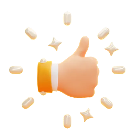 Pulgar arriba  3D Icon
