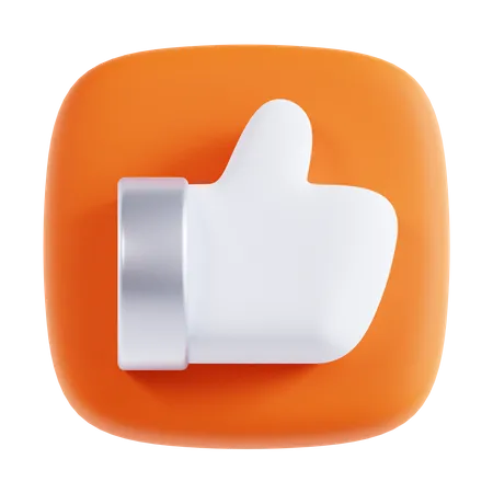 Pulgar arriba  3D Icon