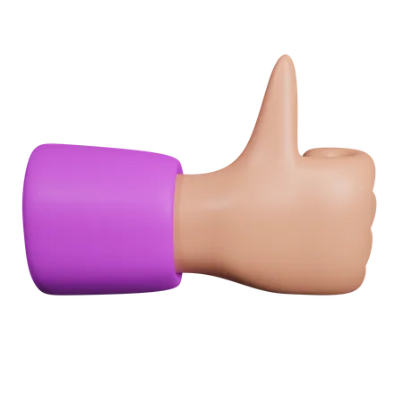 Pulgar arriba  3D Icon