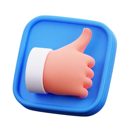 Pulgar arriba  3D Icon