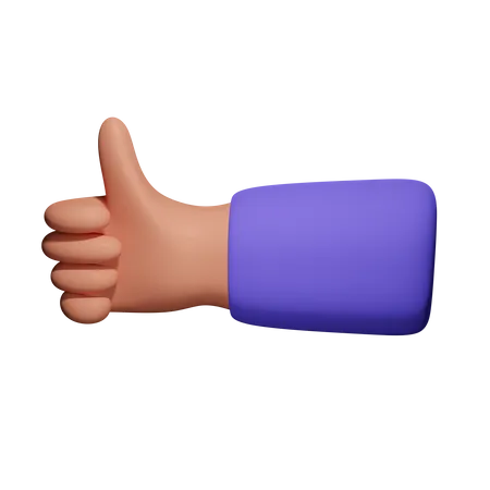 Pulgar arriba  3D Icon