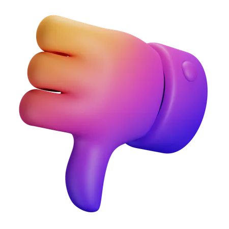 Pulgar hacia abajo  3D Icon