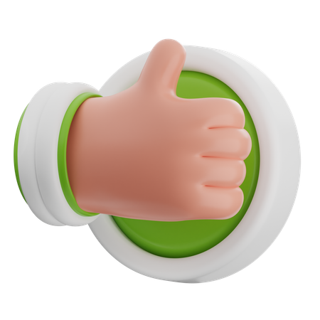 Pulgar arriba  3D Icon