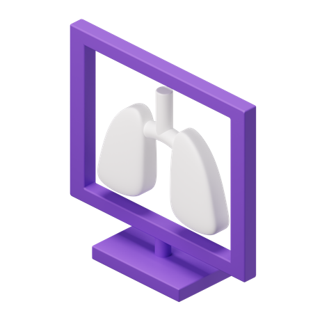 Raio X dos pulmões  3D Illustration