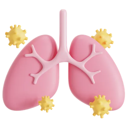 Pulmones infectados  3D Icon