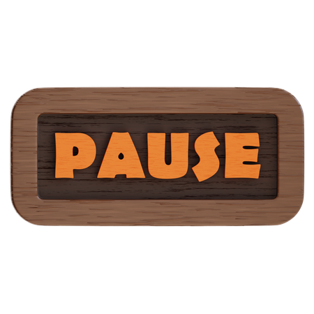 Pulsante di pausa  3D Icon