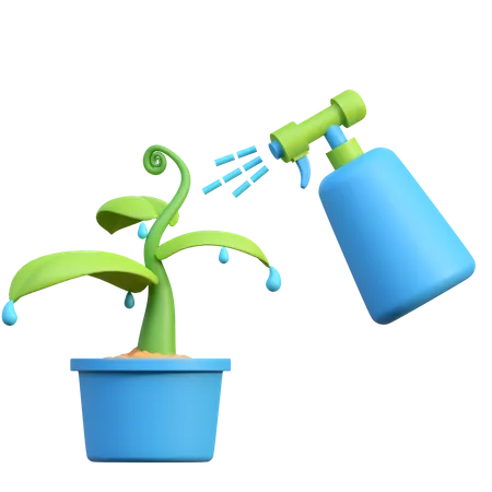 Pulverização de plantas aquáticas  3D Icon