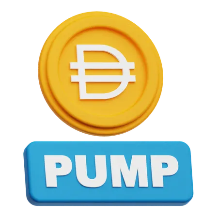 Pump Dai Token  3D Icon