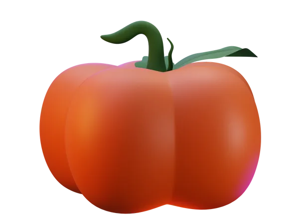 Green Tasty Pumpkin 3D Icon