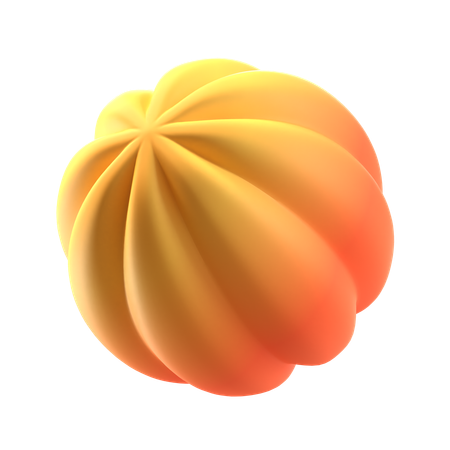 Pumpkin Abstract Shape  3D Icon