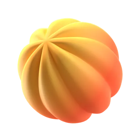 Pumpkin Abstract Shape  3D Icon