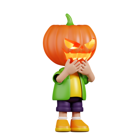 Pumpkin Affraid  3D Icon