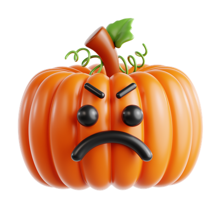 Pumpkin Angry 3D Icon