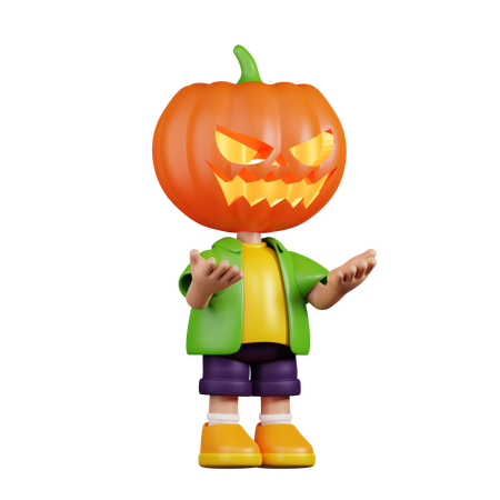 Pumpkin Angry  3D Icon