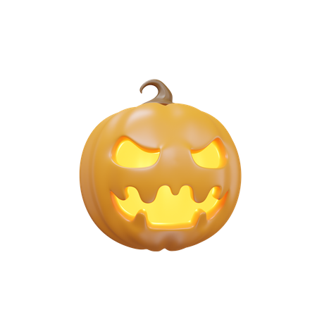 Pumpkin Angry  3D Icon