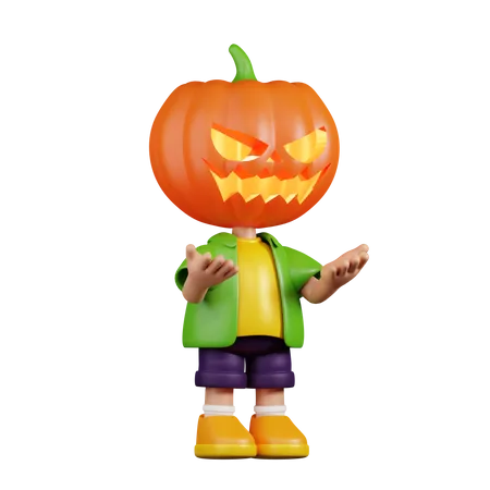 Pumpkin Angry  3D Illustration