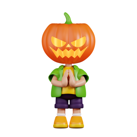 Pumpkin Apologizing  3D Icon