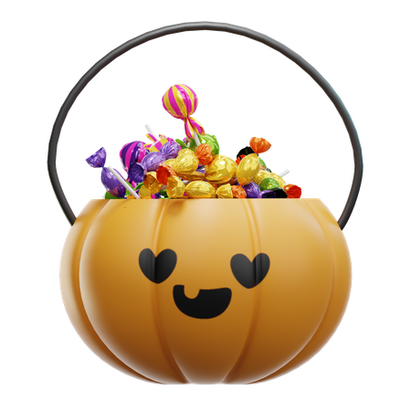 Pumpkin Basket  3D Icon