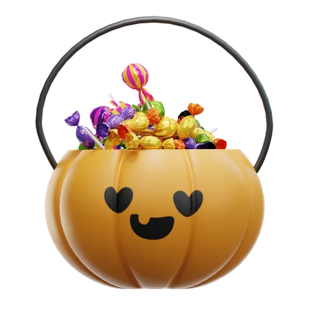 Pumpkin Basket  3D Icon