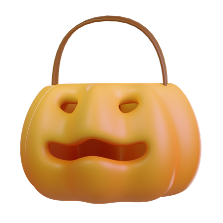 Pumpkin Basket  3D Icon