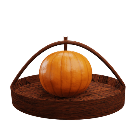 Pumpkin Basket  3D Icon