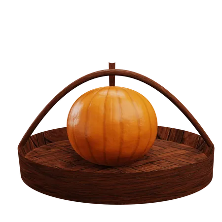 Pumpkin Basket  3D Icon