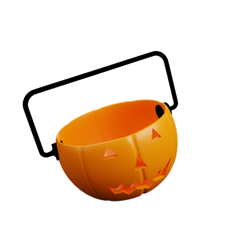 Pumpkin Basket  3D Illustration