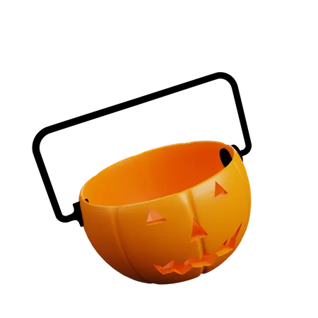 Pumpkin Basket  3D Illustration