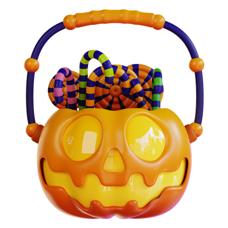 Pumpkin Basket  3D Icon